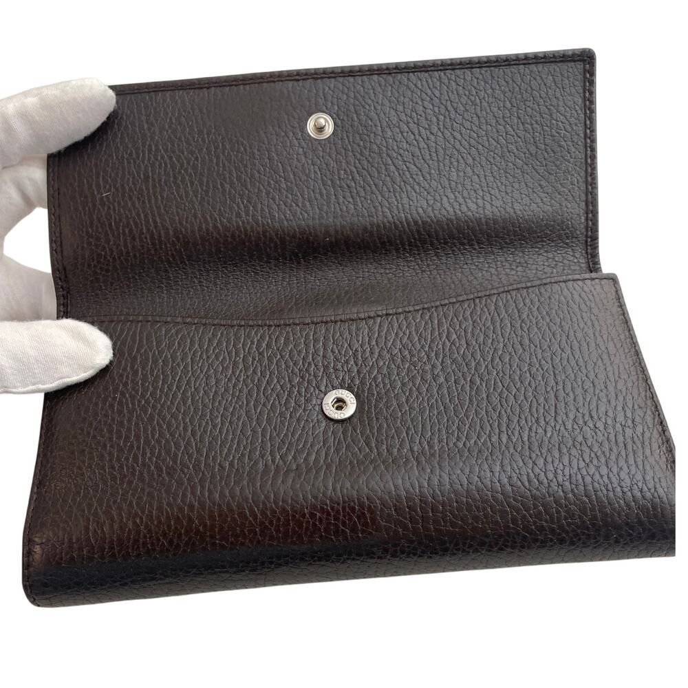GUCCI Full Inclusion Brown Interlocking GG Studded Leather Long Wallet EUC - Picture 6 of 15